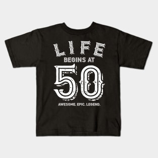 Life begins at 50 Kids T-Shirt